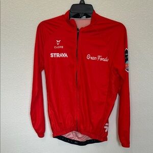 Cudre Red Strava Gran Fondo Cycling Jacket